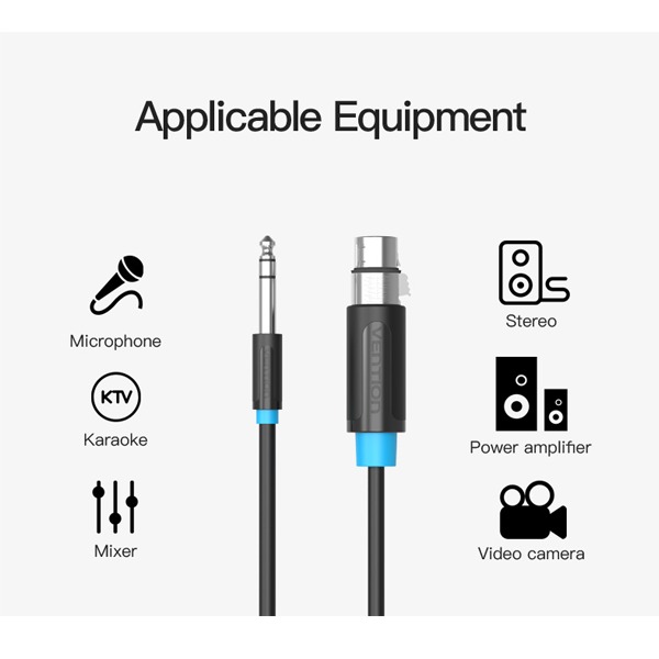 VENTION 6.5MM MALE TO XLR FEMALE AUDIO CABLE