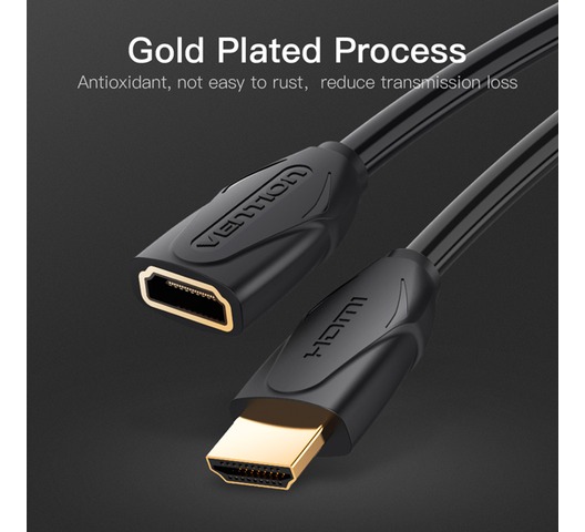 VENTION HDMI EXTENSION CABLE 5M BLACK VENTION HDMI EXTENSION CABLE 5M BLACK