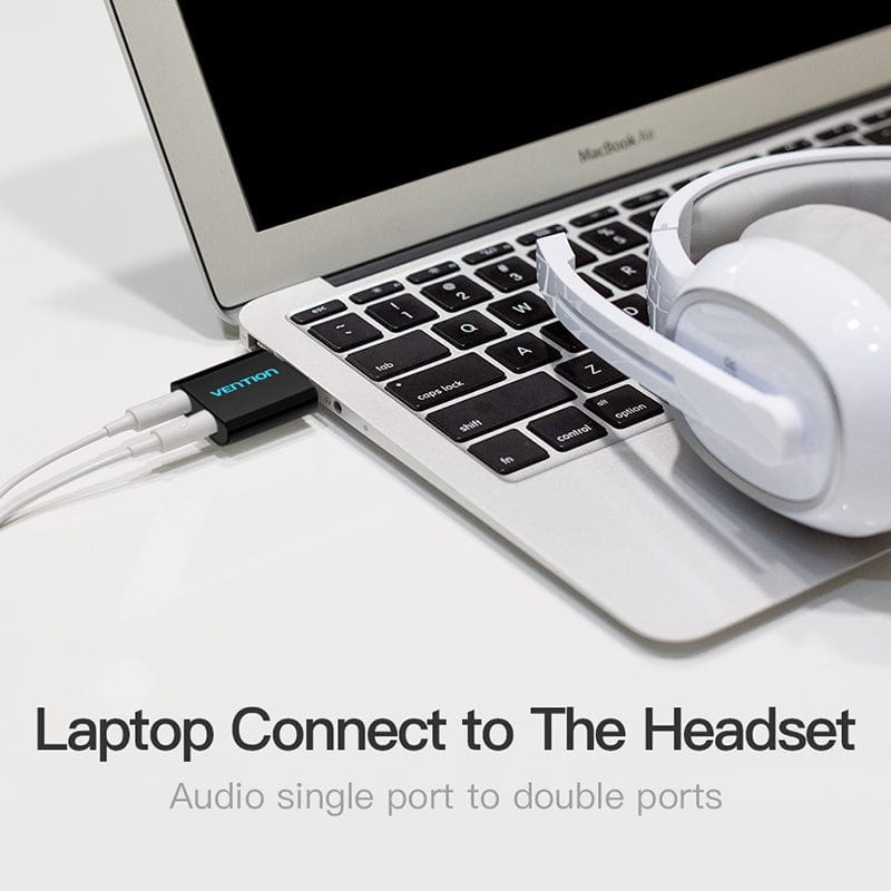 VENTION USB EXTERNAL SOUND CARD BLACK METAL TYPE