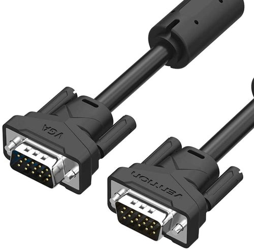 VENTION VGA(3+6) MALE TO MALE CABLE WITH FERRITE CORES BLACK VENTION VGA(3+6) MALE TO MALE CABLE WITH FERRITE CORES BLACK