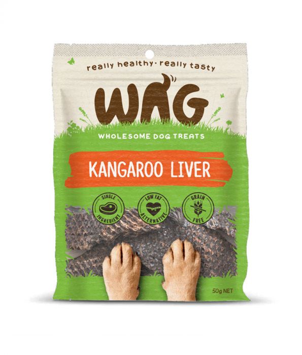 Wag Kangaroo Liver Dog Treats 50G Wag Kangaroo Liver Dog Treats 50G