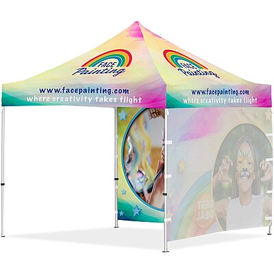 Coated Steel Sublimated Gazebo 3m x 3m - 2 Full-Wall Skins