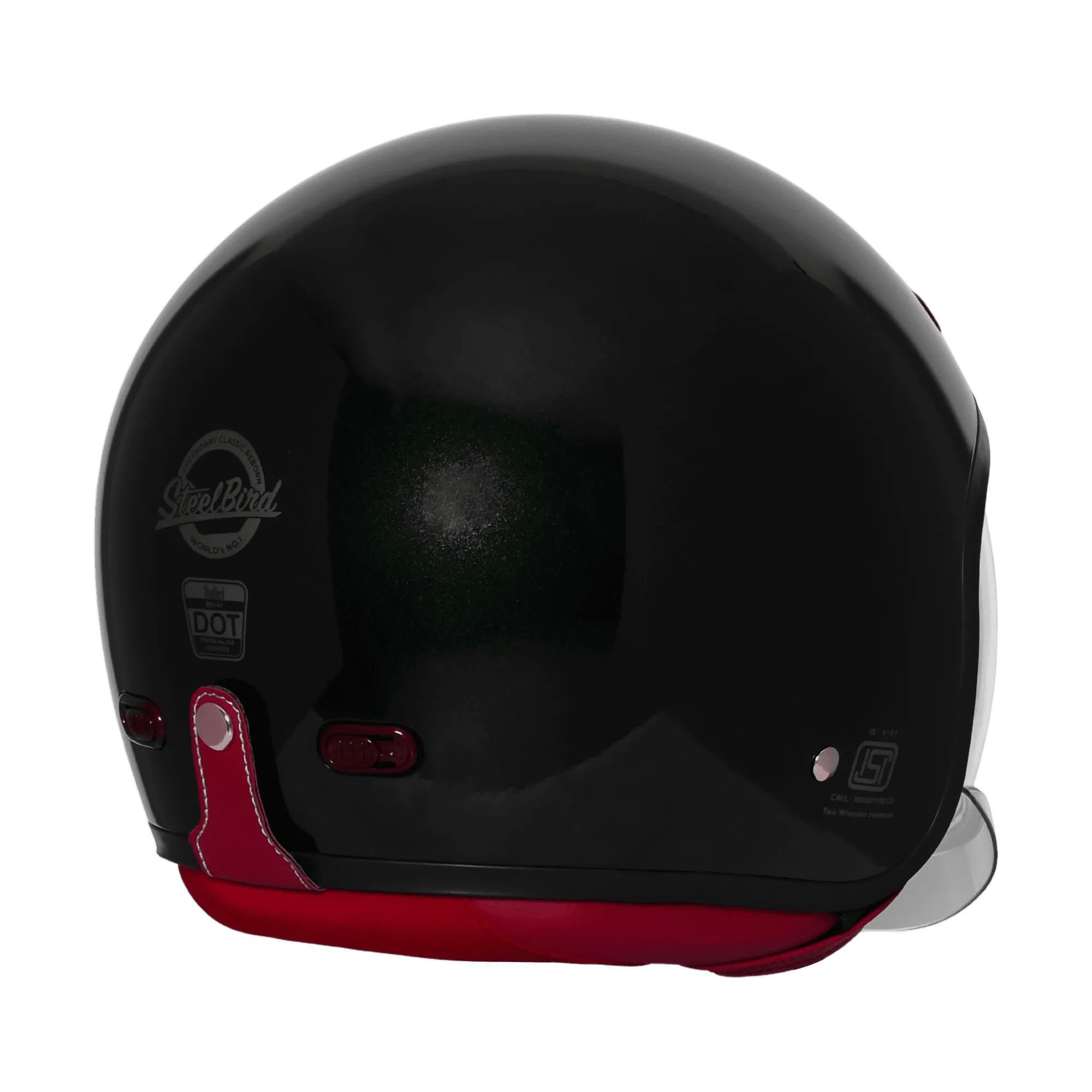 STEELBIRD SBH-67 VINTAGE DOT 5.0 GLOSSY EXOTIC GREEN C/V 580 MM WITH EXTRA SMOKE VISOR STEELBIRD SBH-67 VINTAGE DOT 5.0 GLOSSY EXOTIC GREEN C/V 580 MM WITH EXTRA SMOKE VISOR
