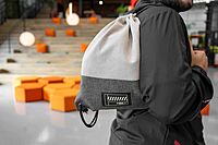 SACOCHILA KIT COMPRADOR PRETA E CINZA