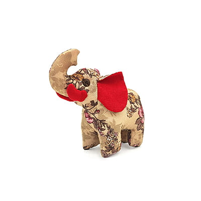 Voi Rừng Xanh Bố, Size Nhỏ - Thủ Công Nhồi Bông, Vải Cotton Voi Rừng Xanh Bố, Size Nhỏ - Thủ Công Nhồi Bông, Vải Cotton