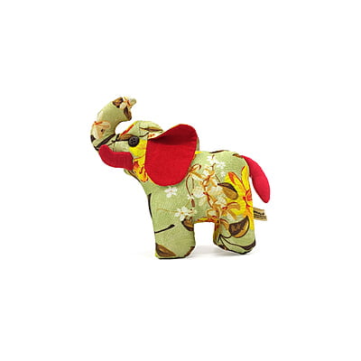 Voi Rừng Xanh Bố, Size Nhỏ - Thủ Công Nhồi Bông, Vải Cotton Voi Rừng Xanh Bố, Size Nhỏ - Thủ Công Nhồi Bông, Vải Cotton