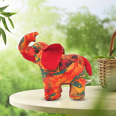 Voi Rừng Xanh Bố, Size Nhỏ - Thủ Công Nhồi Bông, Vải Cotton Voi Rừng Xanh Bố, Size Nhỏ - Thủ Công Nhồi Bông, Vải Cotton