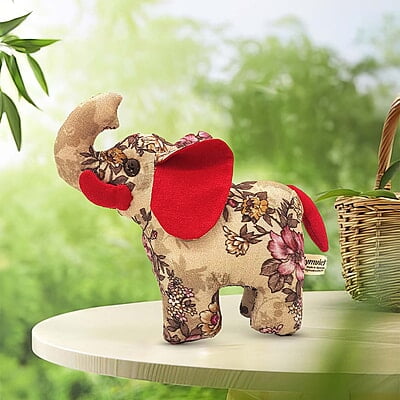 Voi Rừng Xanh Bố, Size Nhỏ - Thủ Công Nhồi Bông, Vải Cotton Voi Rừng Xanh Bố, Size Nhỏ - Thủ Công Nhồi Bông, Vải Cotton