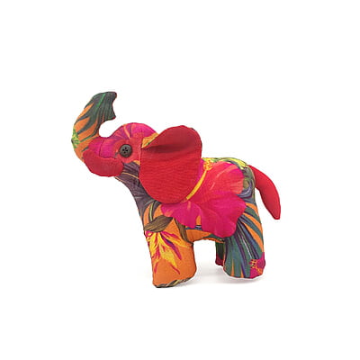 Voi Rừng Xanh Bố, Size Nhỏ - Thủ Công Nhồi Bông, Vải Cotton Voi Rừng Xanh Bố, Size Nhỏ - Thủ Công Nhồi Bông, Vải Cotton