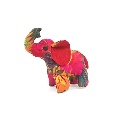 Voi Rừng Xanh Bố, Size Nhỏ - Thủ Công Nhồi Bông, Vải Cotton Voi Rừng Xanh Bố, Size Nhỏ - Thủ Công Nhồi Bông, Vải Cotton