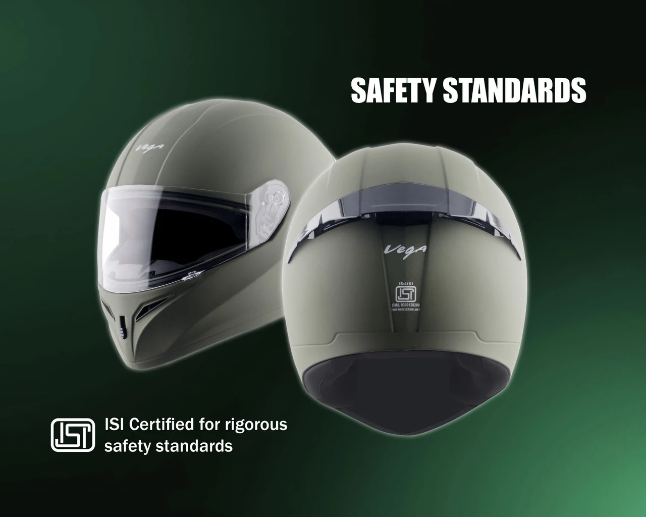 VEGA VOYAGER DX DULL BATTLE GREEN C/V (L) VEGA VOYAGER DX DULL BATTLE GREEN C/V (L)