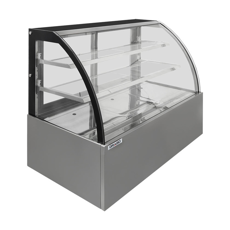 Vitrina pastelera curva 1500 mm frente