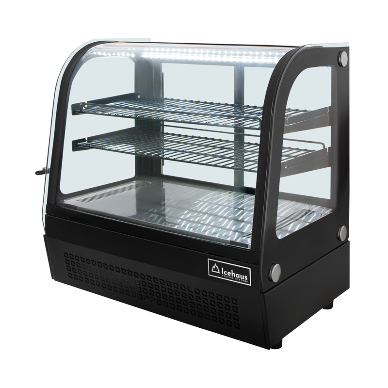 Vitrina sobremostrador refrigerada curva
