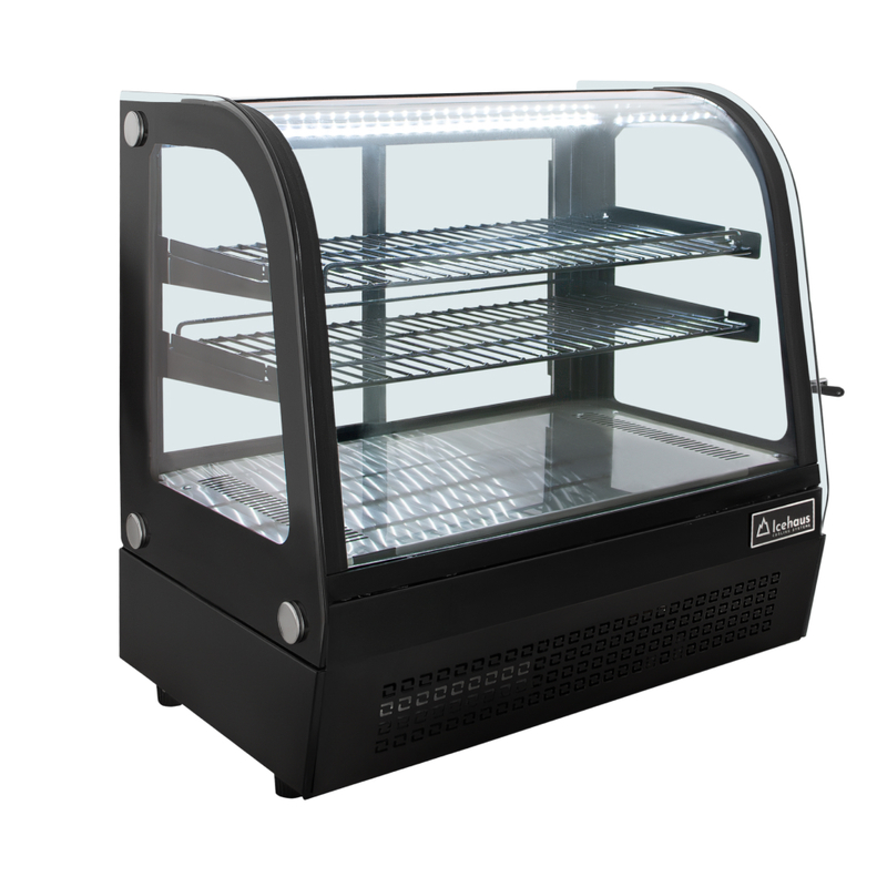Vitrina sobremostrador refrigerada curva