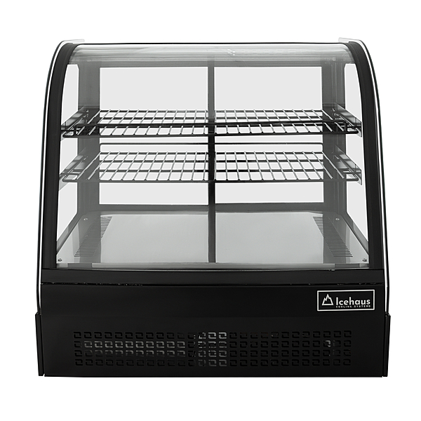 Vitrina sobremostrador refrigerada curva