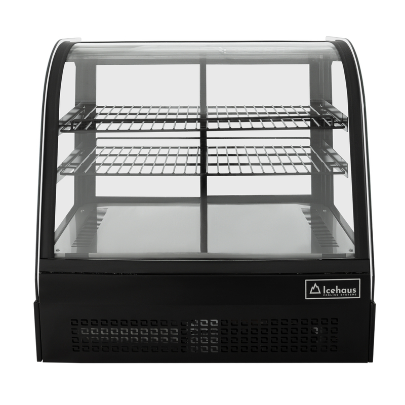 Vitrina sobremostrador refrigerada curva
