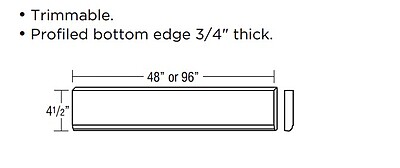 Omni Straight Valance/Baseboard 96" - Hammock