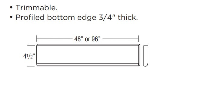 Omni Straight Valance/Baseboard 96" - Hammock