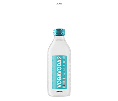 VODAVODA 2 250 mL GLASS 1/12 - Sparkling Natural Water