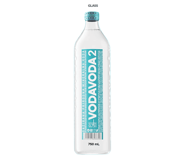 VODAVODA 2 750 mL GLASS 1/6 - Sparkling Natural Water