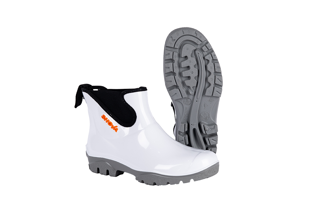 Shova White Chelsea Ankle Gumboot
