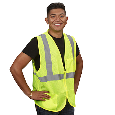 Cordova VZ261 Type R Class 2 Mesh Zipper Safety Vest Cordova VZ261 Type R Class 2 Mesh Zipper Safety Vest