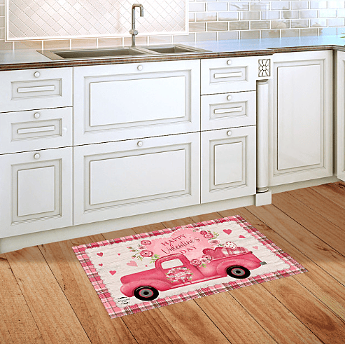 Valentine’s Love Pickup “Happy Valentine’s Day” Doormat (18" x 30")