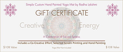 Gift of Yoga Mat Printing / Painting Co-Creative Session Gift of Yoga Mat Printing / Painting Co-Creative Session