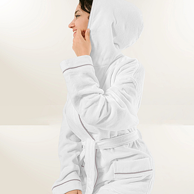 Velour White Bathrobe