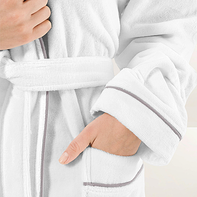 Velour White Bathrobe
