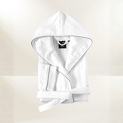 Velour White Bathrobe