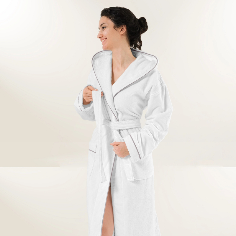 Velour White Bathrobe