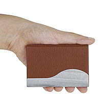 Velvet-finished Brown Cardholder