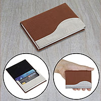 Velvet-finished Brown Cardholder