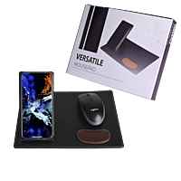 Versatile Black Mousepad with Stand