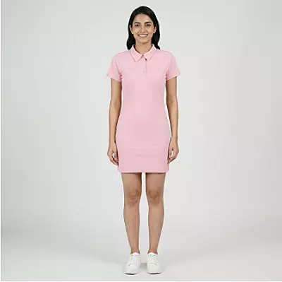 VESTIDO MIDI ROSA SIN MANGAS - M
