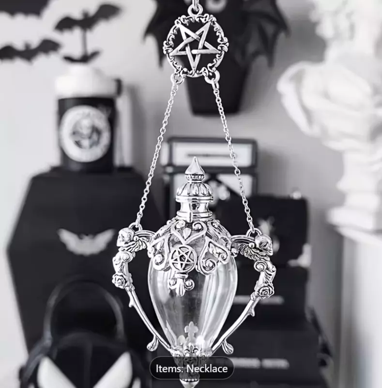 Victorian Potion Bottle Pendant Necklace