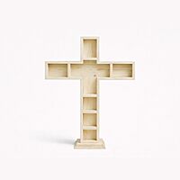 Wooden Cross Décor Shelf