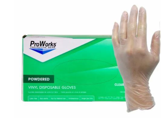Vinyl Industrial Powdered 3 Mil Gloves Case (100 per Box)