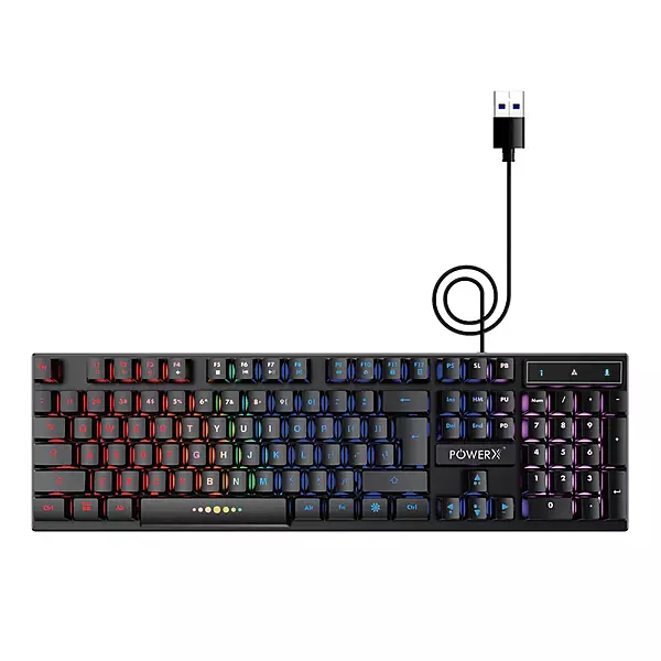 POWER X USB WIRED KEYBOARD MODEL- PWX-VIVIDGLOW-500