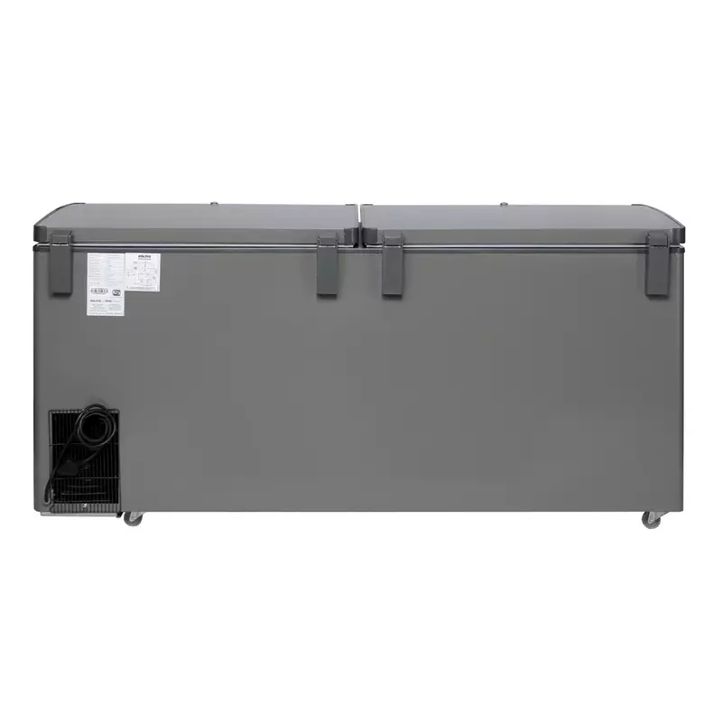 Back profile of the Voltas Hard Top Convertible Deep Freezer, showing its sturdy and compact design.