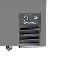 The clean, minimalist aesthetic of the Voltas CVF500DA4-P1-GW blending into a retail store.