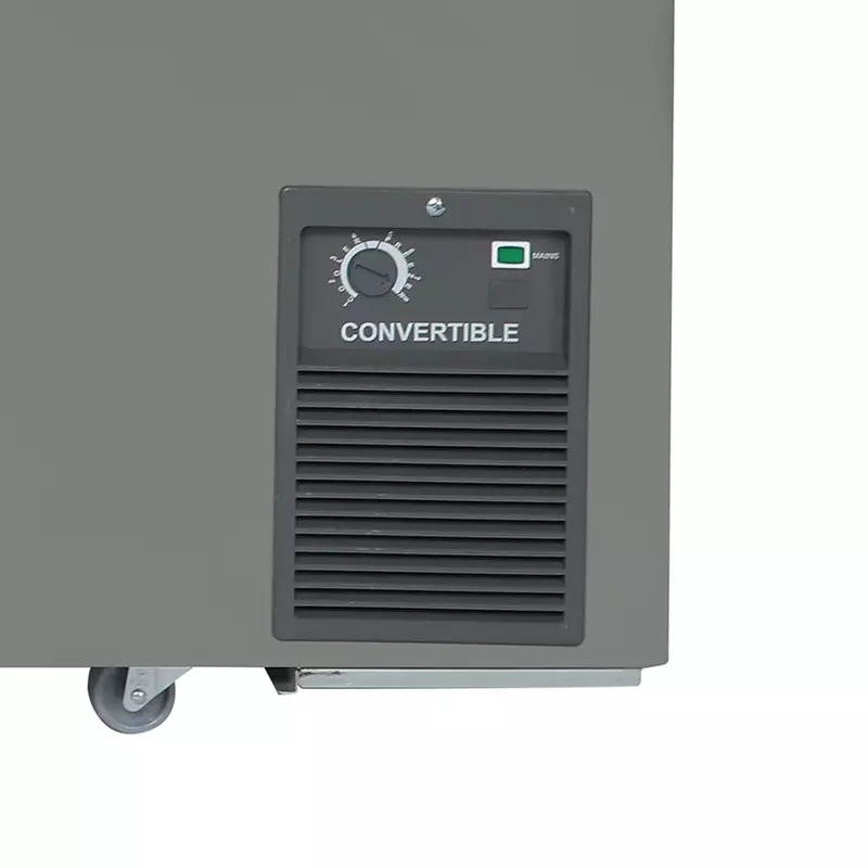 The clean, minimalist aesthetic of the Voltas CVF500DA4-P1-GW blending into a retail store.