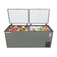 A family using the Voltas Hard Top Convertible Deep Freezer in their modern home in Gurgaon.