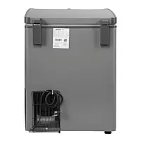 The energy-saving 3 Star rating sticker on the front of the Voltas CVF120SA3-P1-GW freezer.