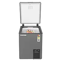 The compact design of the Voltas 114L Convertible Deep Freezer fitting neatly into a small space.