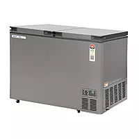 Side profile of the Voltas CVF320DA4-P-PL, highlighting its anti-corrosive body and sunken handle.