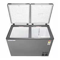 Voltas Hard Top Convertible Deep Freezer-CVF360DA5-W-PL in a clean kitchen setting.