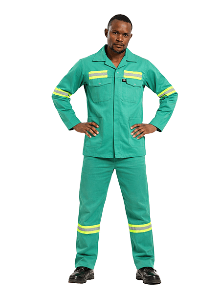 D59 Flame Fern Green Trousers With Tape