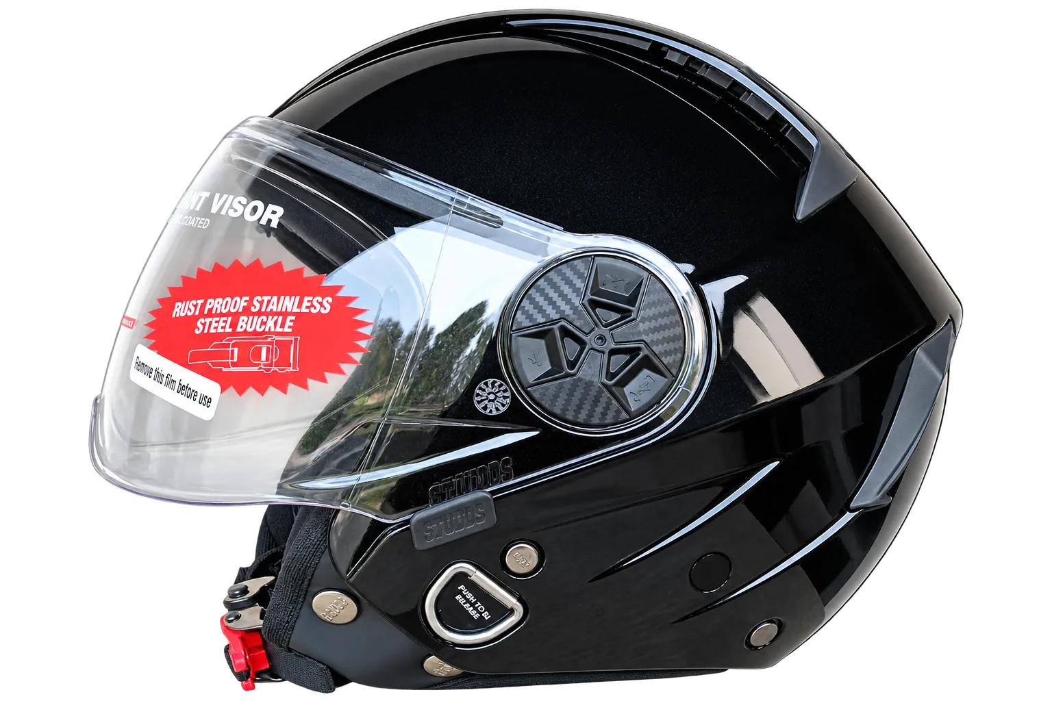 STUDDS VOGUE W/CHOPPER BLACK (L)